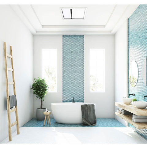 IXL Bathroom Lighting Premium Tastic Luminate Single Heater, Fan & Light Silver Fascia 31412