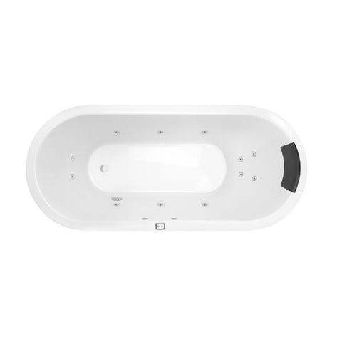 Decina Uno 1700mm Island Contour Spa 12 Jet White UN1700CNSPAWC