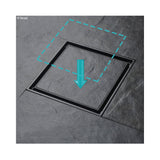 Fienza Grate Floor Waste 90mm Square (Tile Insert) Brushed Nickel GD328BN