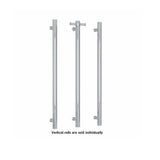 Thermogroup Straight Round Vertical Bar 900x142x100mm (Heated) Polished Stainless Steel VS900H