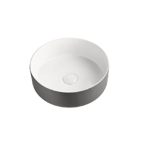 ADP Margot Above Counter Basin Matte White Inside Matte Dark Grey Outside TOPCMAR360DGW