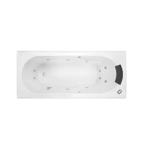 Decina Adatto 1510mm Contour Spa Bath 12 Jet White AD1510CNSPAWC