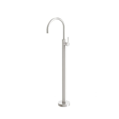 Phoenix Vivid Slimline Oval Floor Mounted Bath Mixer Brushed Nickel VV745-40