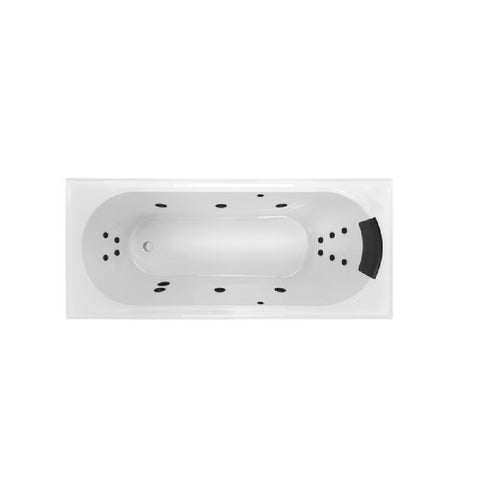 Decina Turin 1665mm Dolce Vita Spa Bath 16 Jet White TU1665DVSPAWC