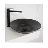 ADP Venus Ceramic Semi Inset Basin Matte Black TOPCVENBK