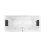 Decina Carina 1675mm Contour Spa Bath 14 Jet White CA1675CNSPAWC