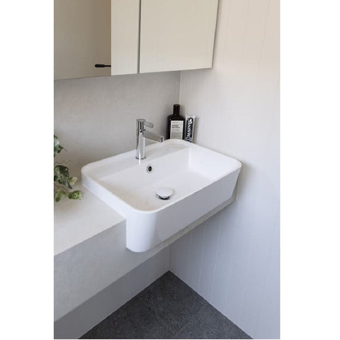 ADP Miya 550 Semi-Recessed Basin White Matte TOPSMISR55WM