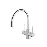 Phoenix Vivid Slimline Twin Handle Sink Mixer 220mm Gooseneck Chrome VS712 CHR