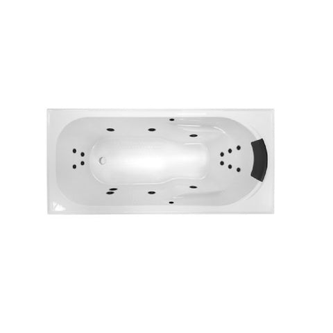 Decina Modena 1650mm Dolce Vita Spa Bath 16 Jet White MO1650DVSPAWC