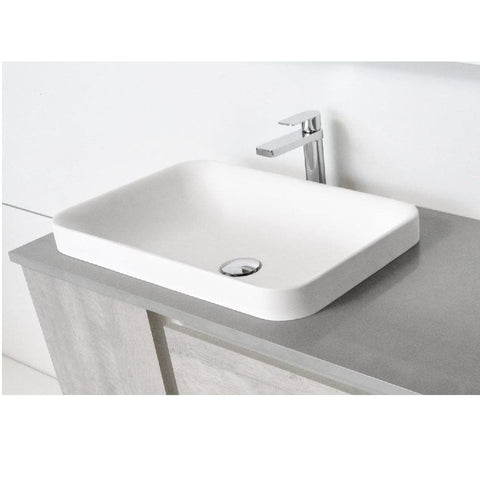 ADP Pride Semi Inset Basin Gloss White TOPTPRI5537-G