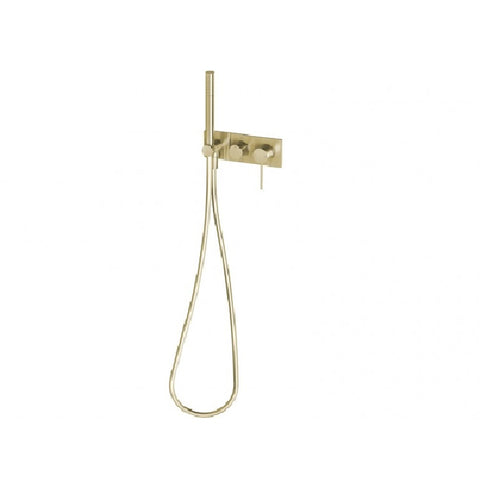 Phoenix Vivid Slimline Wall Shower System Brushed Gold VS7490-12