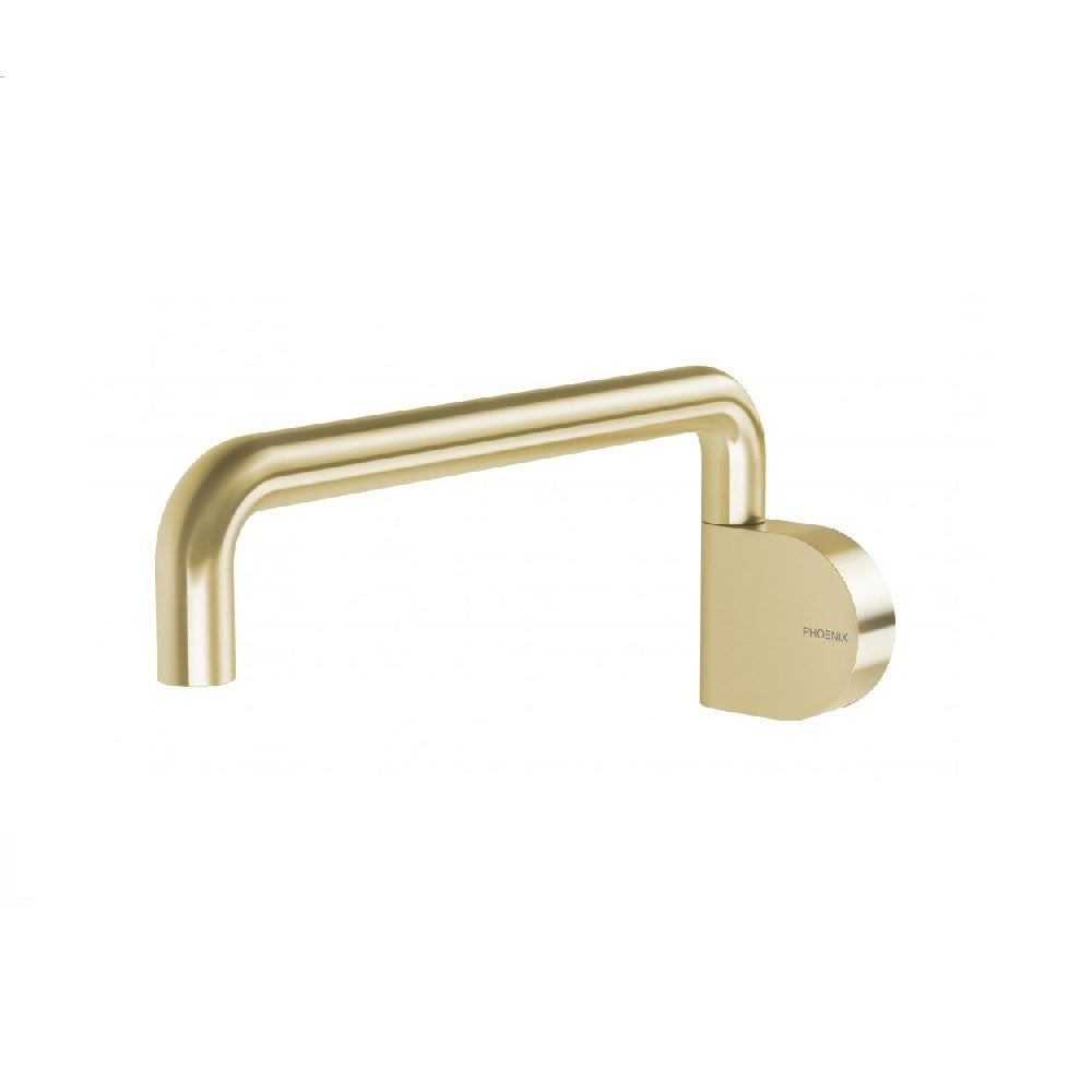 Phoenix Designer Swivel Bath Outlet 230mm Round Brushed Gold (4358682509372)