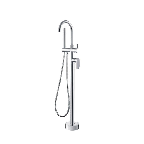 Fienza Empire Floor Standing Bath Mixer with Shower Head Chrome (4358676054076)