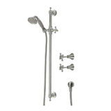 Fienza Lillian Rail Shower Set with Taps Brushed Nickel (4358689652796)