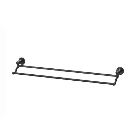 Phoenix Nostalgia Double Towel Rail 760mm Antique Black (4358681067580)