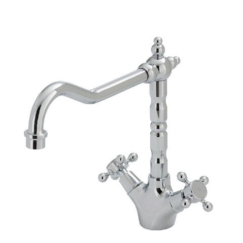 Fienza Lillian Shepherds Crook Sink Mixer Chrome (4358689488956)