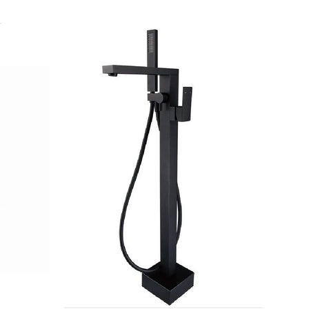 Fienza Jet Floor Mounted Bath Mixer and Shower head Matte Black (4358677004348)