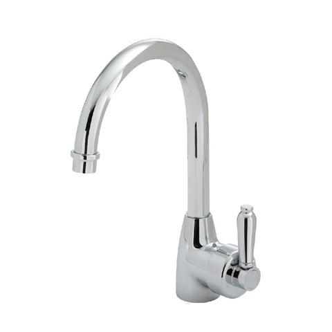 Fienza Eleanor Gooseneck Sink Mixer Chrome with Chrome Handle (4358688211004)