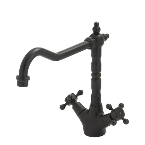 Fienza Lillian Shepherds Crook Sink Mixer Matte Black (4358689554492)