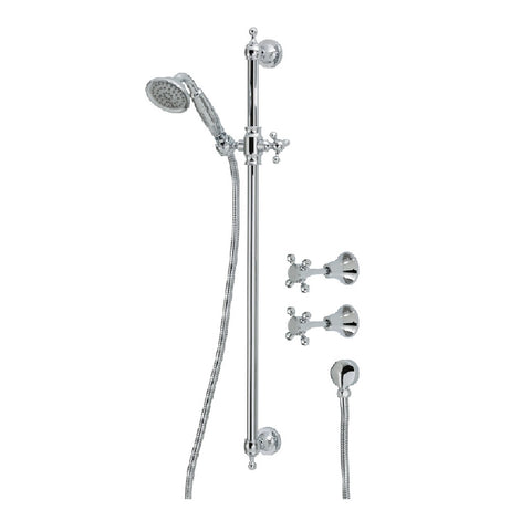 Fienza Lillian Rail Shower Set with Taps Chrome (4358689587260)