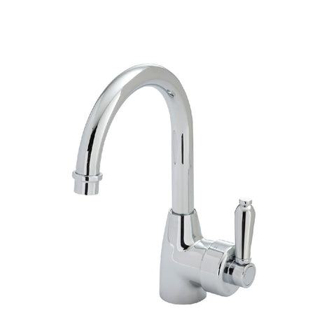 Fienza Eleanor Gooseneck Basin Mixer Chrome with Chrome Handle (4358688079932)