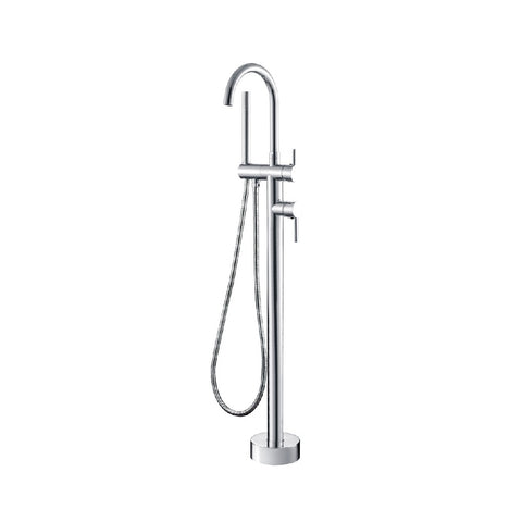 Fienza Isabella Floor Standing Bath Mixer and Shower Head Chrome (4358676447292)