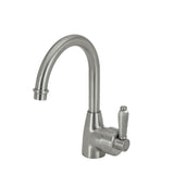 Fienza Eleanor Gooseneck Basin Mixer Brushed Nickel with Brushed Nickel Handle (4358688735292)