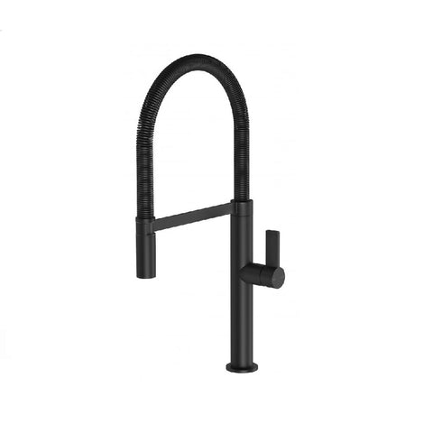 Phoenix Prize Flexible Coil Sink Mixer Matte Black (4358687260732)