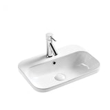 Seima Pacto 530 Basin White with OverflowOne Taphole 191083 (4438189178940)