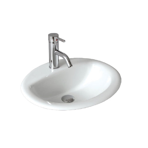 Seima Chios 201 Basin Inset White with OverflowOne Taphole 191467 (4438187802684)