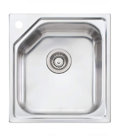 Oliveri Nu Petite Sink 460 x 500 Single Bowl Undermount 1 Tap Hole Stainess Steel (4358684770364)