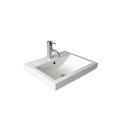 Seima Plati 016 Basin Inset White with OverflowOne Taphole 191444 (4438189539388)