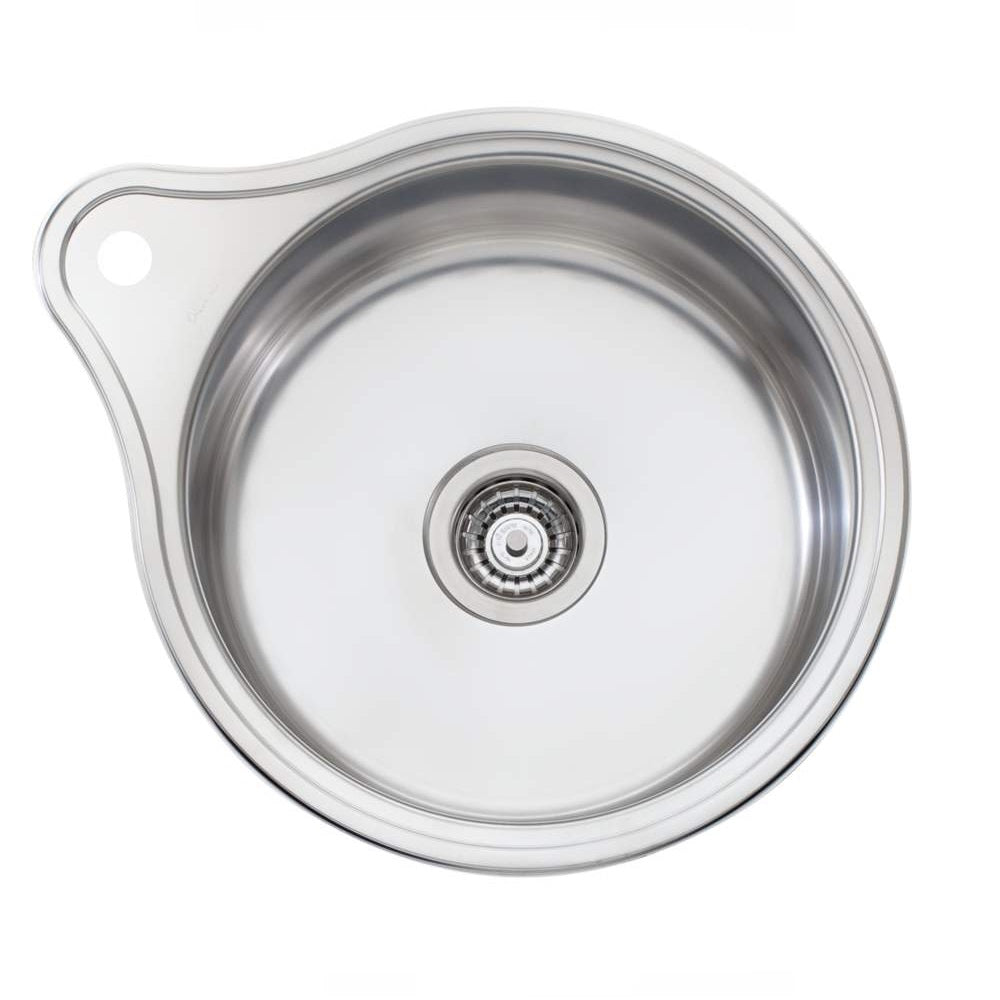 Oliveri Solitaire Sink 490 x 490 Single Bowl 1 Tap Hole Stainless Steel (4358684999740)