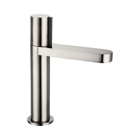 Vito Bertoni Sol Brushed Nickel & Black Basin Mixer Fixed 165mm 44096 (4439452090428)