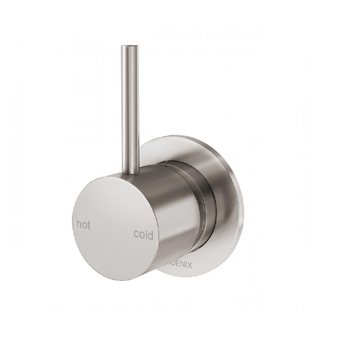 Phoenix Vivid Slimline Up Shower/ Wall Mixer Brushed Nickel (4414610440252)