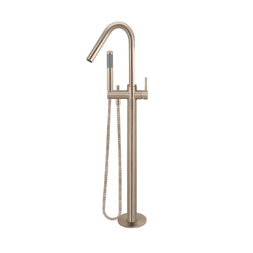 Meir Bath Spout and Hand Shower Round Freestanding - Champagne MB09-CH (4476081307708)