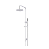 Meir Combination Shower Rail 200mm Rose, Single Function Hand Shower Round - Polished Chrome MZ0704-R-C (4476085010492)
