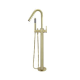 Meir Bath Spout and Hand Shower Round Freestanding - Tiger Bronze Gold MB09-BB (4476081242172)