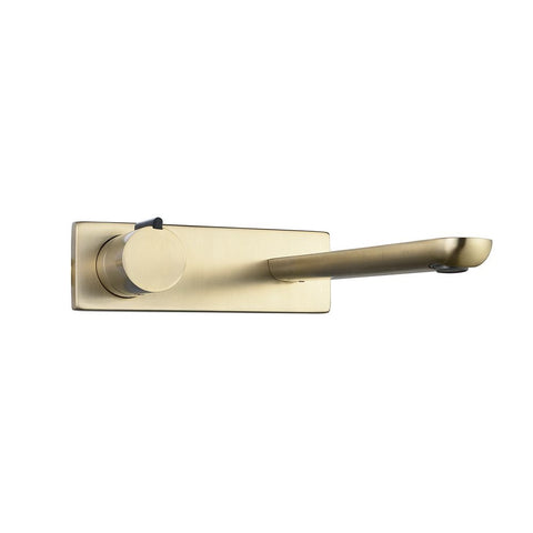 Vito Bertoni Sol Matt Brass & Black Wall Basin/Bath Set 220mm Fixed Bp 44135 (4439452778556)