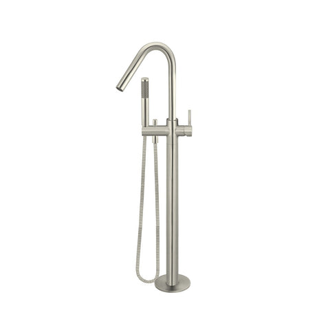 Meir Bath Spout and Hand Shower Round Freestanding - PVD Brushed Nickel MB09-PVDBN (4476081340476)