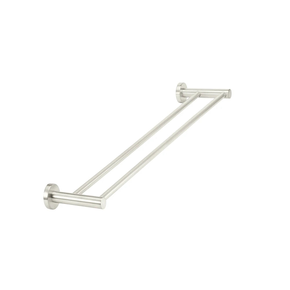 Meir Double Towel Rail 600mm Round - PVD Brushed Nickel MR01-R-PVDBN (4476081668156)
