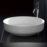 Kaskade Bonn Round Counter Top Basin 450mm Stone Matte White BONN450