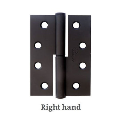 Trio Revive Butt Hinge Architectural Lift Off Right Hand 100x75x2.5mm Black (Pack 2) BR2-175LORHBL