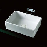 Kaskade Devon Rectangular Counter Top Basin 500mm Stone Matte White BRA08-500