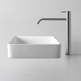 Kaskade Devon Rectangular Counter Top Basin 600mm Stone Matte White BRA08-600