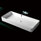 Kaskade Devon Rectangular Counter Top Basin 900mm Stone Matte BRA08-900