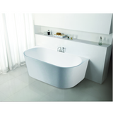 Elivia Freestanding Back to Wall Bath 1400x735x580mm Gloss White PBK-ELBT1400