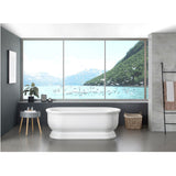 Hampton Freestanding Bath 1690x790x610mm Gloss White PBK-FBT1700