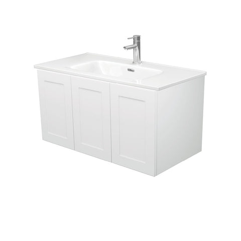 Fienza Joli Mila 900mm Wall Hung Vanity Unit Right Drawers White JOL90MR