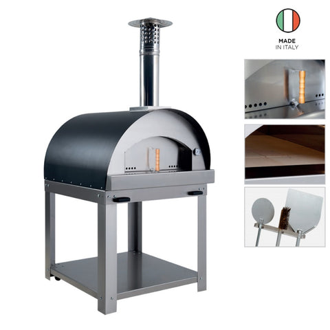 La Diabla Pizza (Wood Fire) Package; Oven + Trolley + FREE Accessories Set Stainless Steel DIABLA (4655843999804)